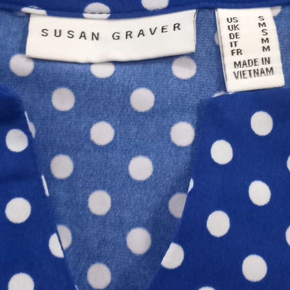 Susan Graver Polka Dot  Blouse - Picture 12 of 12